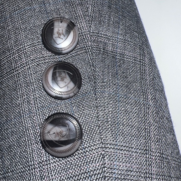 Ariat Pro Series Equestrian Riding Jacket Womens 14L, Grey Glen Plaid - Picture 7 of 14